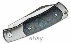 Couteau Pliant Viper Hug 3 M390 Lame D'acier Matière Noire Poignée En Fibre De Carbone Bleu