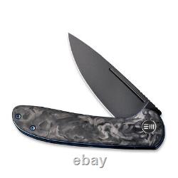 Couteau WE Knife Saakshi Liner Lock 20020C-2 CPM 20CV en fibre de carbone marbrée noire