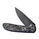 Couteau We Knife Saakshi Liner Lock 20020c-2 Cpm 20cv En Fibre De Carbone Marbrée Noire