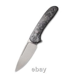 Couteau à verrouillage Liner WE Knife Saakshi 20020C-1 CPM 20CV en fibre de carbone marbrée noire