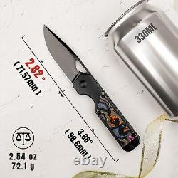 Couteau de Poche Pliant Kizer Mini Militaw Lame Drop Point M390 KI3634SA1