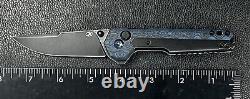 Couteau de poche pliant Kansept EDC Tac en titane/ CF manche lame S35VN verrouillage par bouton
