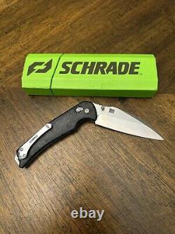 Couteau de poche pliant Schrade Radok Alpha avec verrou pivot en fibre de carbone S35VN