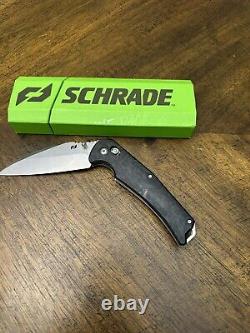 Couteau de poche pliant Schrade Radok Alpha avec verrou pivot en fibre de carbone S35VN