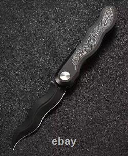 Couteau pliant CMB Made Knives avec lame en acier S35VN et manche en titane/fibre de carbone 3.14