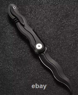 Couteau pliant CMB Made Knives avec lame en acier S35VN et manche en titane/fibre de carbone 3.14