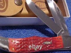 Couteau pliant Case XX USA Red Bone Hunter 6265 en acier au carbone avec étui. BzRc