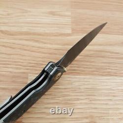 Couteau pliant Kansept Knives Fenrir avec lame en acier CPM-S35VN de 3,48 pouces en carbone et titane