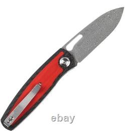 Couteau pliant Kansept Knives Mato lame en acier Damas 3,25 pouces manche en fibre de carbone / G10