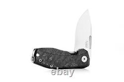 Couteau pliant LionSTEEL Nano 2.56 lame en acier CPM MagnaCut fibre de carbone/titane