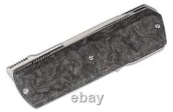 Couteau pliant Maserin Linerlock 2.69, lame en acier inoxydable Elmax, manche en fibre de carbone.