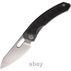 Couteau pliant Maxace Mirror avec lame en acier Bohler M390, en titane/fibre de carbone de 3,25 pouces.