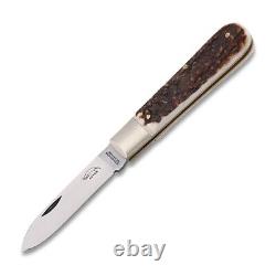 Couteau pliant OTTER-Messer 2.25 Lame en acier au carbone Poignée en corne de cerf 166 HH