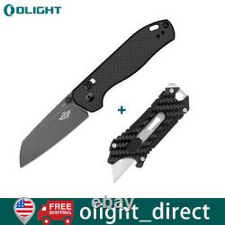 Couteau pliant Olight Rubato 2 EDC + Couteau utilitaire en fibre de carbone Oknife Otacle