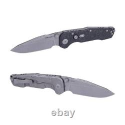 Couteau pliant Real Steel Evolution avec manche en fibre de carbone et lame en S35VN gris Stonewash 9913