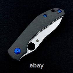 Couteau pliant Spyderco Kapara C241CFP avec manche en fibre de carbone S30v et 3 options de couleur