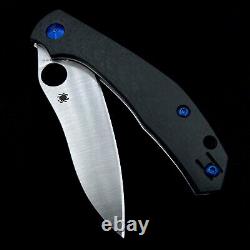 Couteau pliant Spyderco Kapara C241CFP avec manche en fibre de carbone S30v et 3 options de couleur