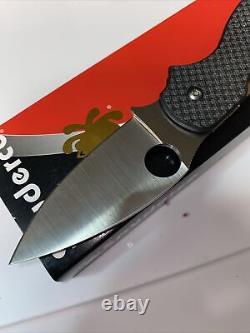 Couteau pliant Spyderco Sage 5 C123CFPCL avec lame en acier S30V, bord lisse, fibre de carbone / G10.