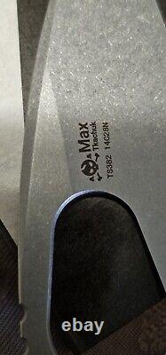 Couteau pliant TwoSun TS382 avec manche en titane/fibre de carbone et lame en acier 14C28N style lance EDC