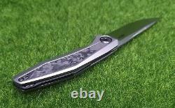Couteau pliant Zero Tolerance 3.4 avec lame en acier 20CV, fibre de carbone marbrée noire 0470