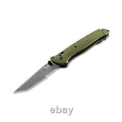 Couteaux Benchmade Bailout 537SGY-1 Denté en Acier Carbone CPM-M4 Aluminium Vert