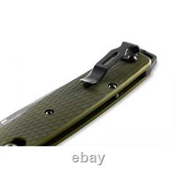 Couteaux Benchmade Bailout 537SGY-1 dentelés en acier au carbone CPM-M4 aluminium vert