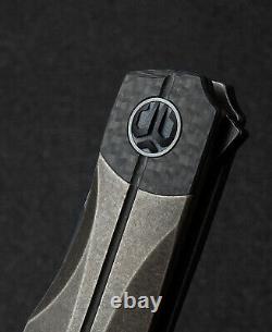 Couteaux Bestech Thyra Couteau Pliant 3,56 M390 Lame D'acier Titanium / Fibre De Carbone