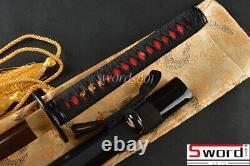 Dragon Rouge Saya Damas Polded Steel Japonais Samurai Katana Sword Bloody Blade