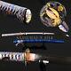 Élégant Blue Sharp Japonais Samurai Épée Katana Plié Argile Trempée
