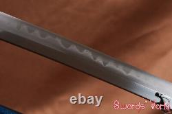 Épée Japonaise Forte Katana Samourai Clay Acier Plié Trempé 1095 Acier Au Carbone
