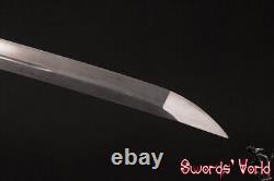 Épée de katana japonaise Unokubitsukuri Bo-hi en acier au carbone plié