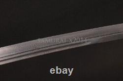 Épée de katana japonaise unokubitsukuri forgée à la main en acier au carbone plié avec une soie pleine