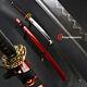 Épée De Samouraï Japonaise En Acier Plié Et Trempé à L'argile Avec Un Tsuba Dragon Razor Sharp Katana