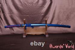 Épée japonaise tranchante Katana de samouraï en acier plié et trempé à l'argile en acier au carbone 1095