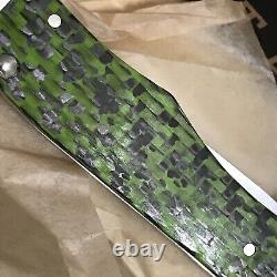 Étui XX Kickstart Mid-Folding Hunter Vert Noir Fibre de Carbone (CA-50711) NIB