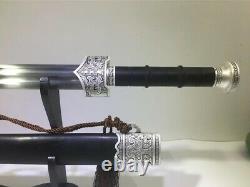 Fait À La Main! Épée Chinoise Han Dynasty Jian Blackwood Scabbrard Lame D'acier Pliée