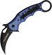 Fox Karambit Linerlock Blue Twill G10 / Fibre De Carbone Couteau Pliant Noir