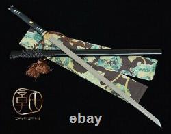 Full Tang Katana Japon Samourai Sword Couteau 1060 Acier Au Carbone Rasoir Lame Sharp