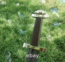 Gk Haute Carbone Damas Plié Acier Viking Sword Full Tang Handmade Razor Sharp