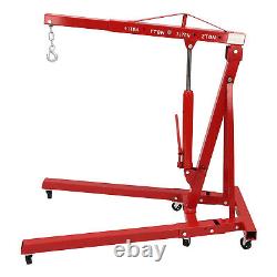 Grue d'atelier pliante à moteur lourd rouge de 2 tonnes pour moteur avec capacité de levage de 4400 lb