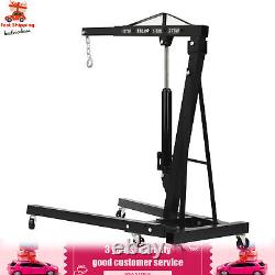 Grue pliante de moteur de 2 tonnes, élévateur de cerises, grue de magasin, durable et noire