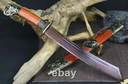 Handmade Chinois Wushu Short Sword Sharp Folded 1060 Carbon Steel Kung Fu Dao