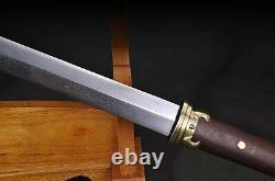 Handmade Chinois Wushu Sword Sharp Folded Damascus Steel Kungfu Tang Taichi Jian