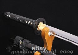 Japon Samouraï Épée Katana Pliée Haute Carbone Acier Rasoir Sharp Bataille Prêt #72