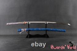 Japonais Clay Tempered Samurai Katana Sword Folded 1095 Carbon Steel Blade