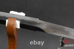 Japonais Samurai Katana Sword Kobuse Bare Blade Clay Acier Replié Trempé