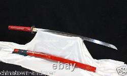 Japonais Samurai Sword Broadsword Katana Plié Main Acier Haute Carbone #2443