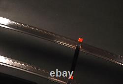 Katana et wakizashi de samouraï japonais en acier au carbone plié, trempé à l'argile, noir