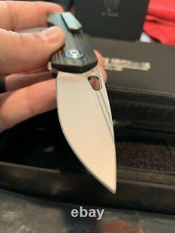 Kizer Couteau De Pliage Microlithe 2,5 S35vn Lame En Acier Poignée En Fibre De Carbone