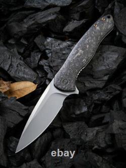 Knife Kitefin Couteau Pliant 3,25 Cpm S35vn Lame D'acier Fibre De Carbone/titanium